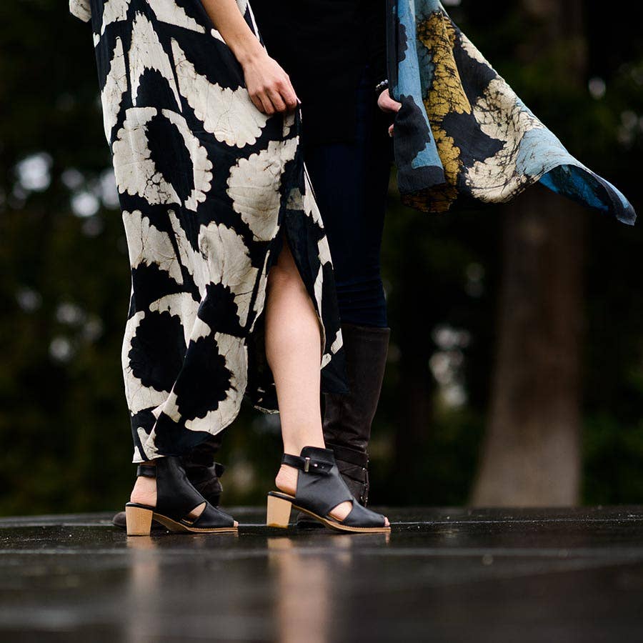 Block print long dress- Sunset