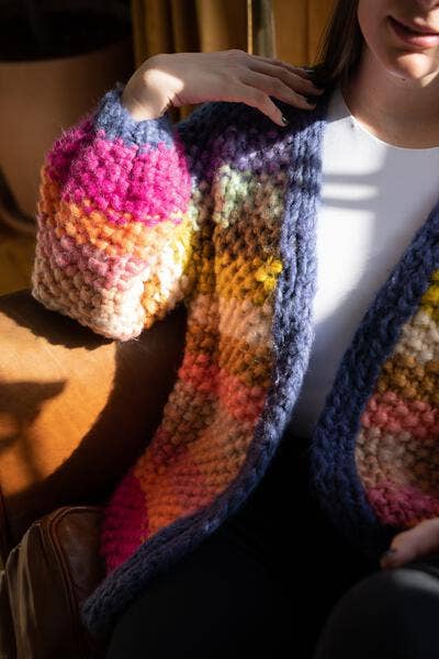 Rainbow Knitted Cardigan