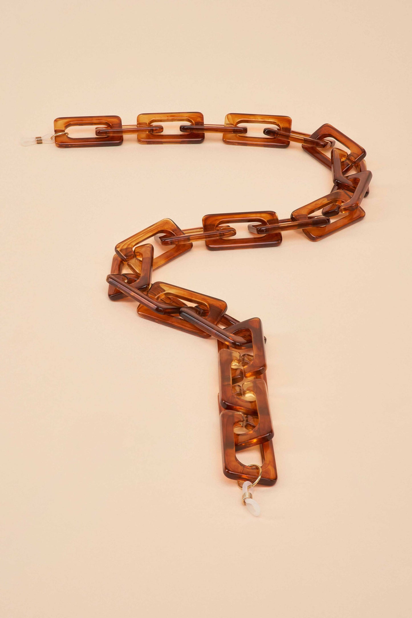 Glasses Chain - Rectangle Block in Tortoiseshell