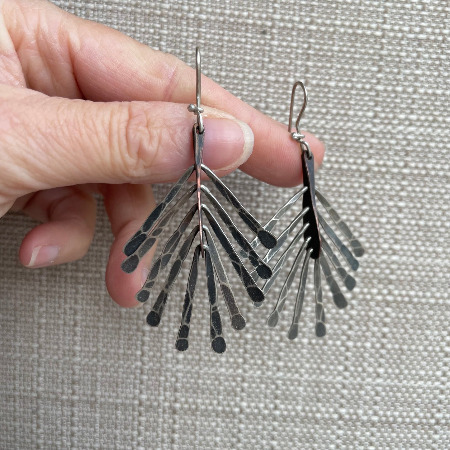 Forged Frond Earrings #4