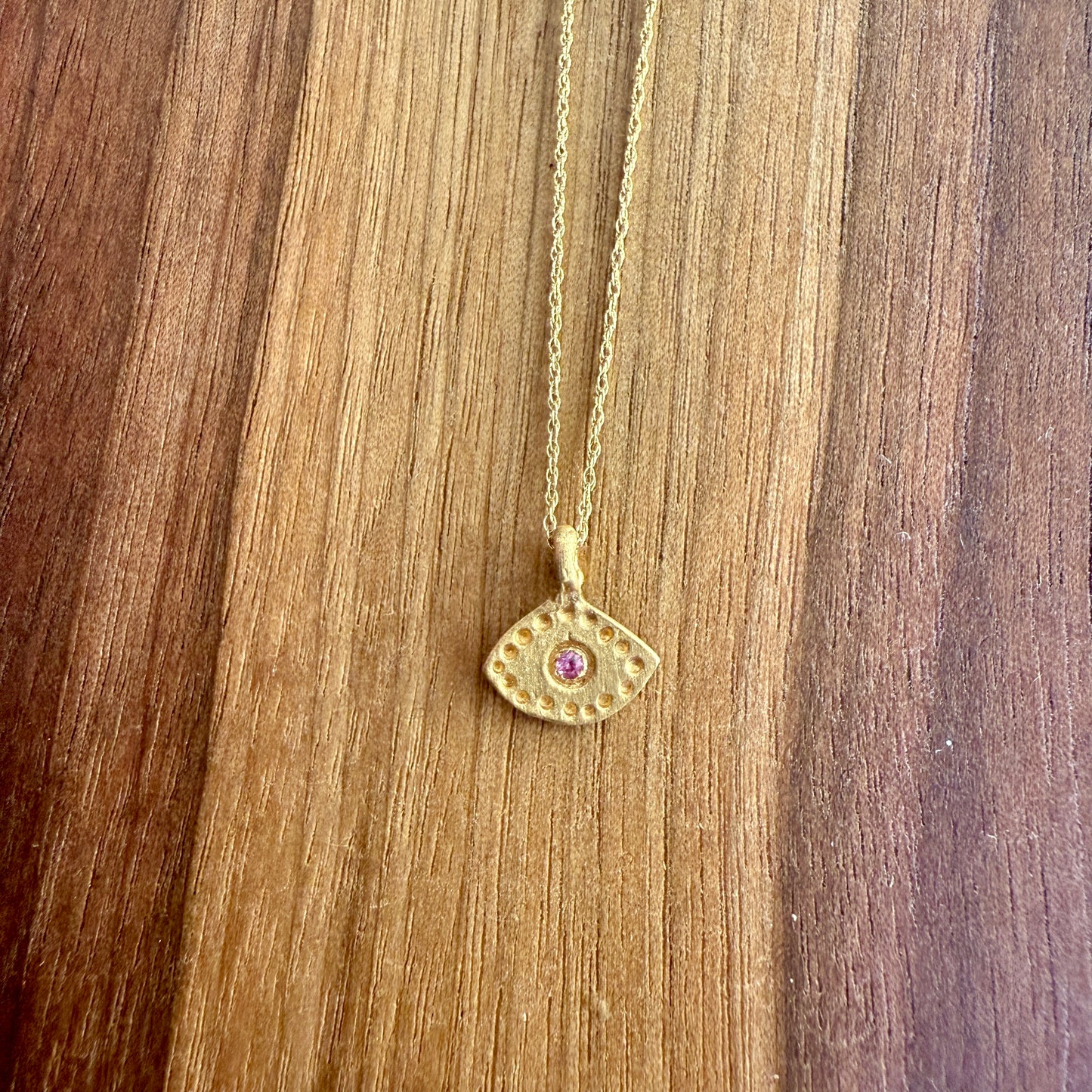 14K Gold Evil Eye Necklace