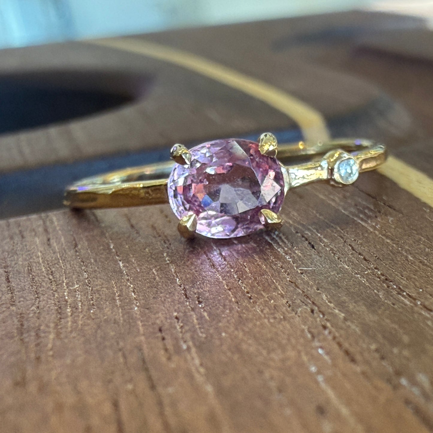 14K Spinel and Diamond “Wink” Rings