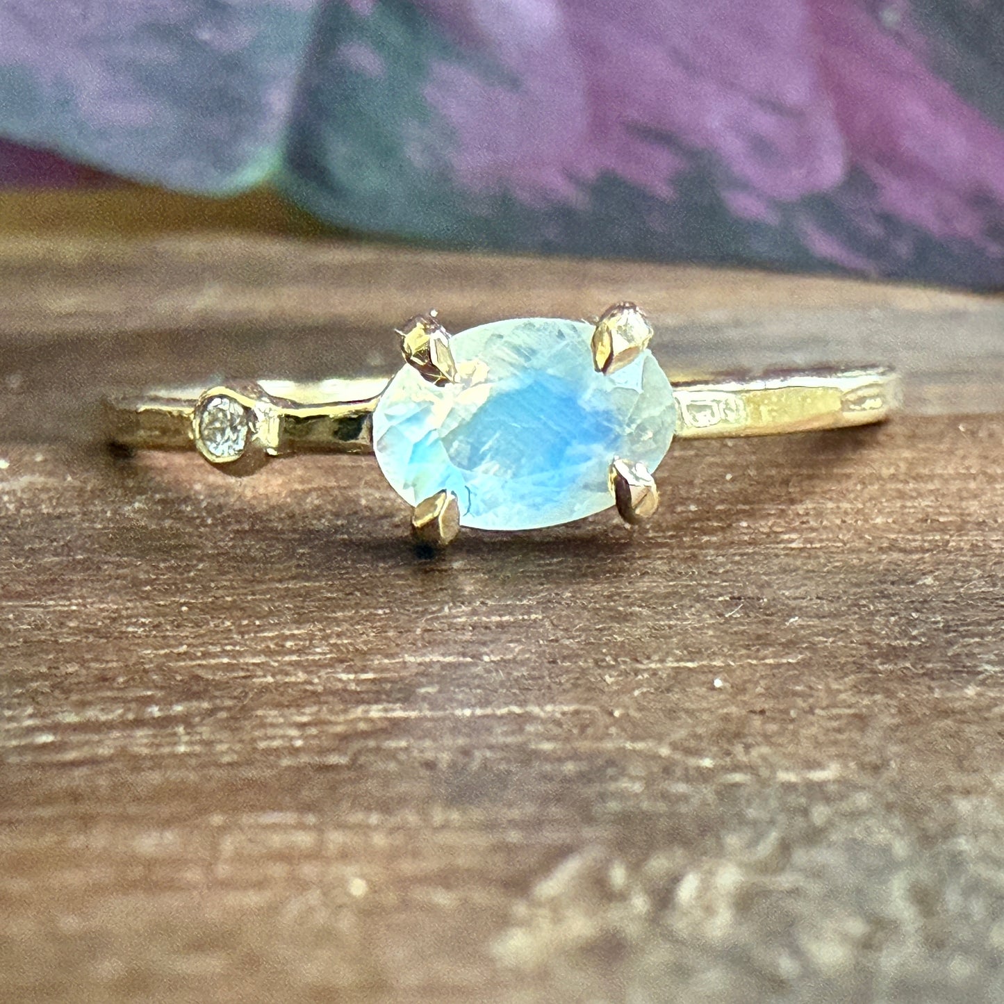 Faceted Moonstone Wink Ring