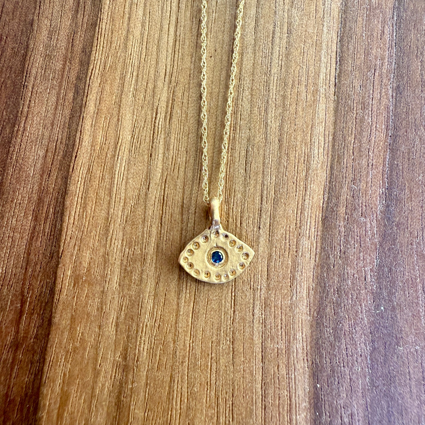 14K Gold Evil Eye Necklace