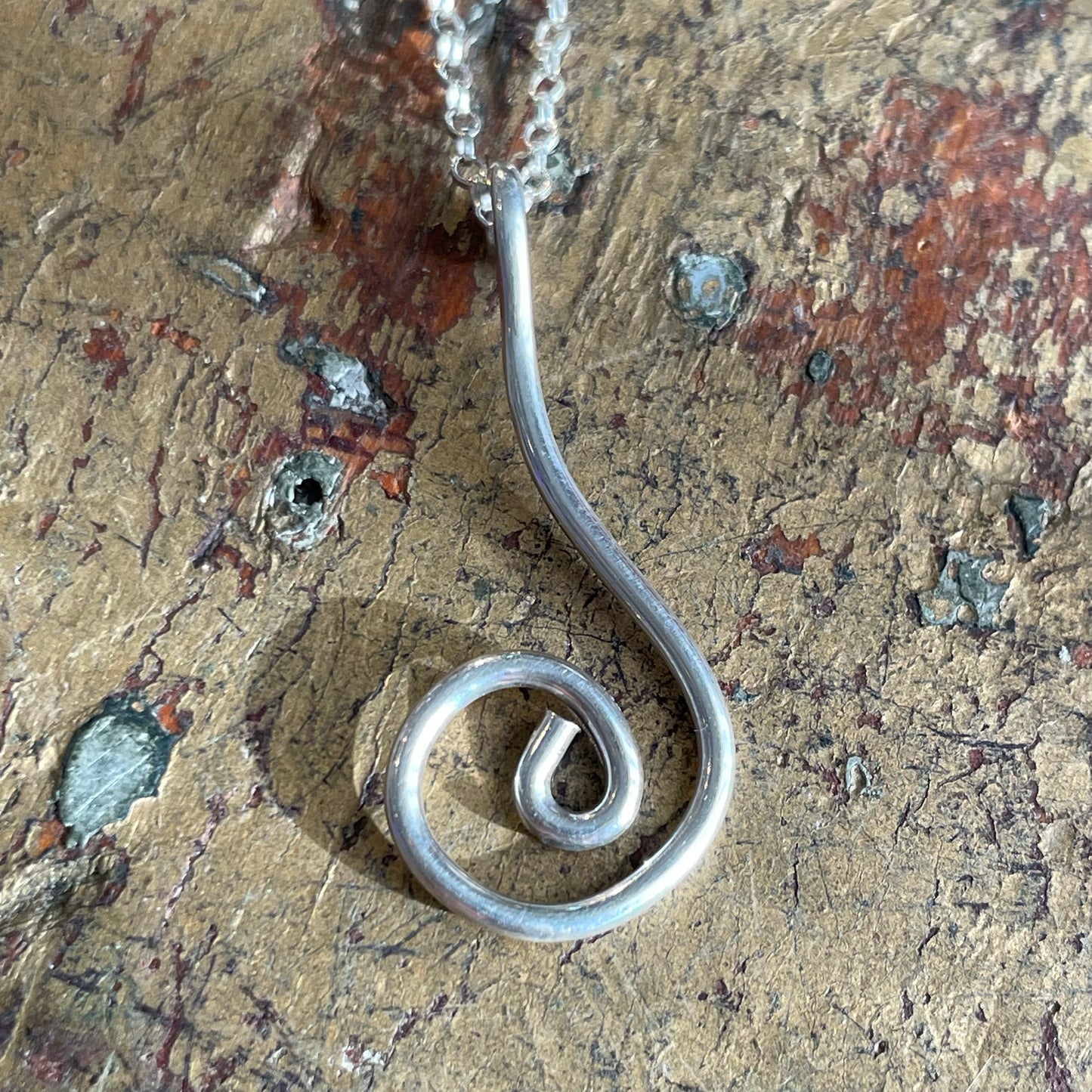 Sterling Swirl Necklace