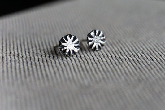 Tiny Ridge Stud Earrings