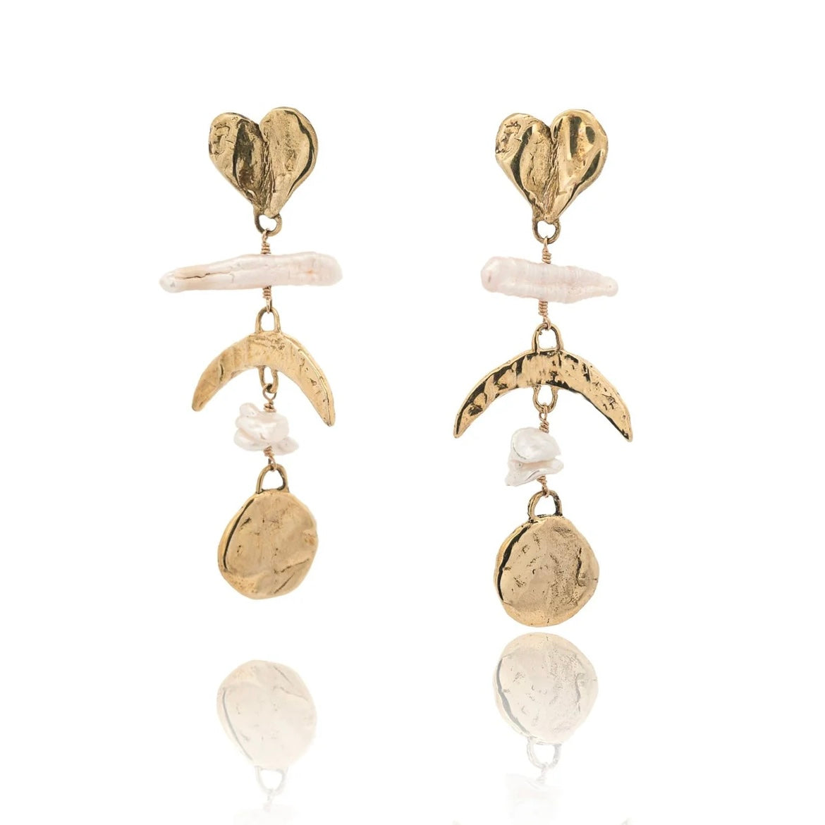 Gold Celestial Ladder Earrings