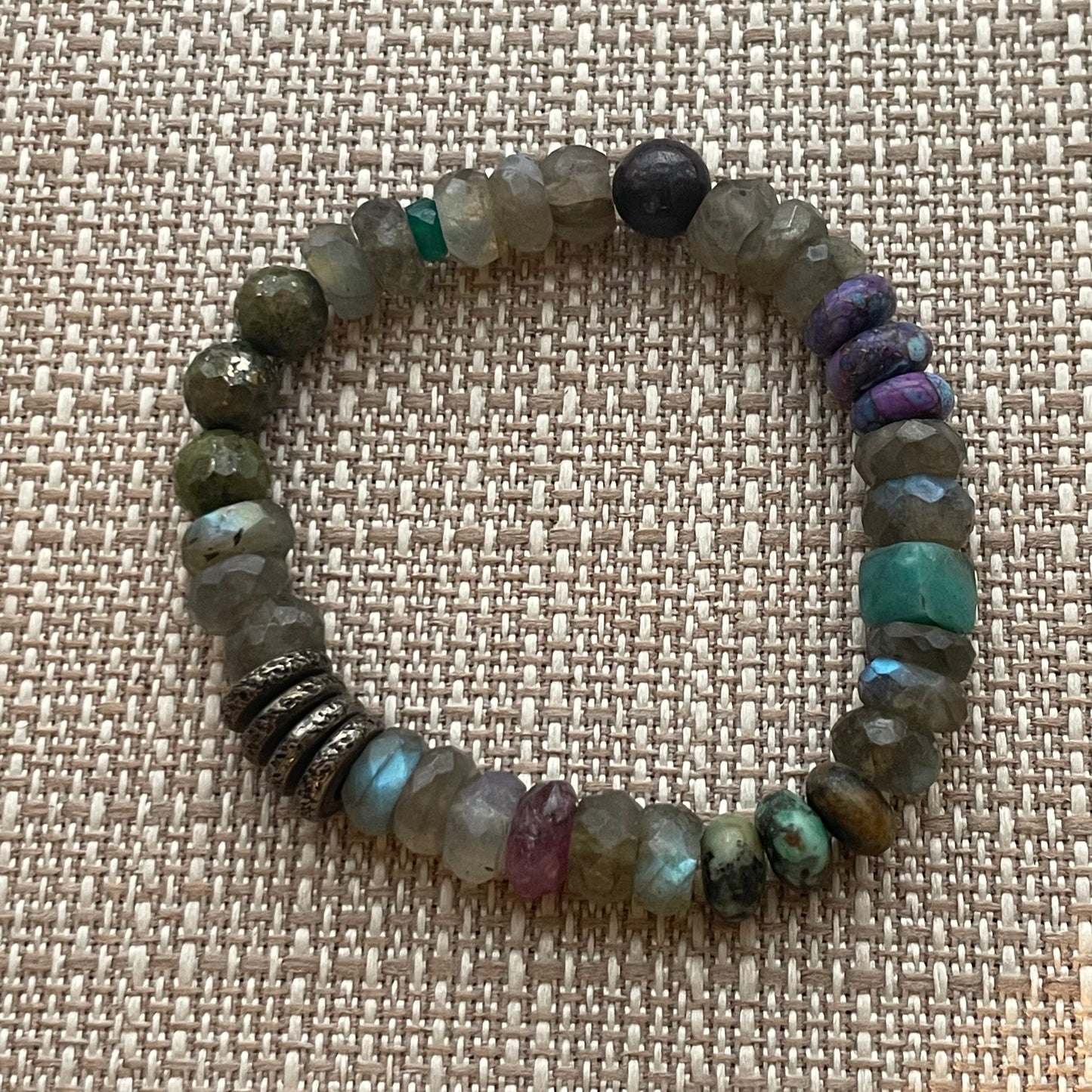 Labradorite and Pyrite Bracelet