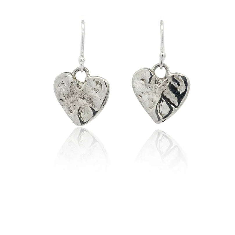 Eros Silver Heart Earrings