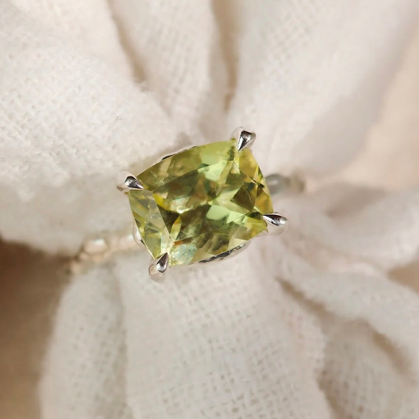 Sterling Silver Lemon Quartz Statement Ring