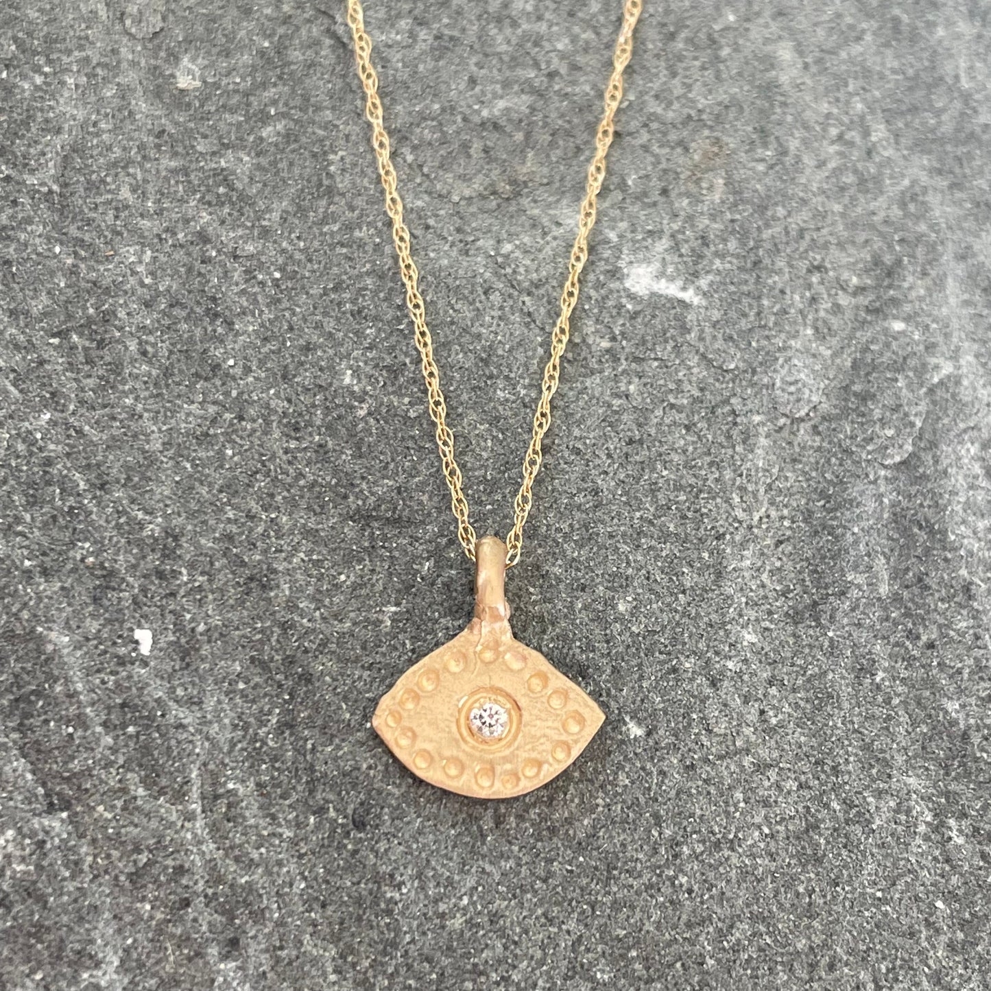 14K Gold Evil Eye Necklace