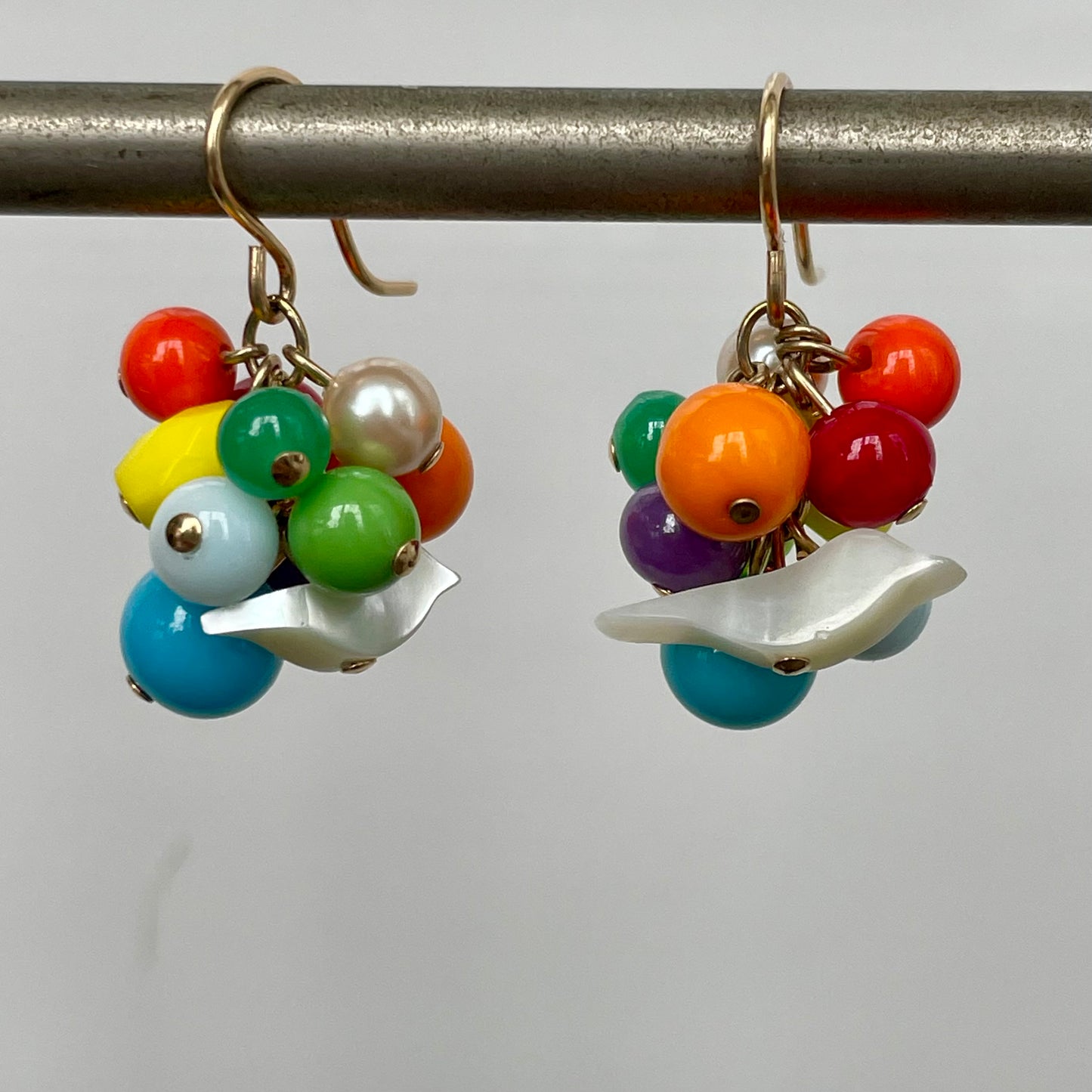 Multicolor Satellite Cluster Earrings