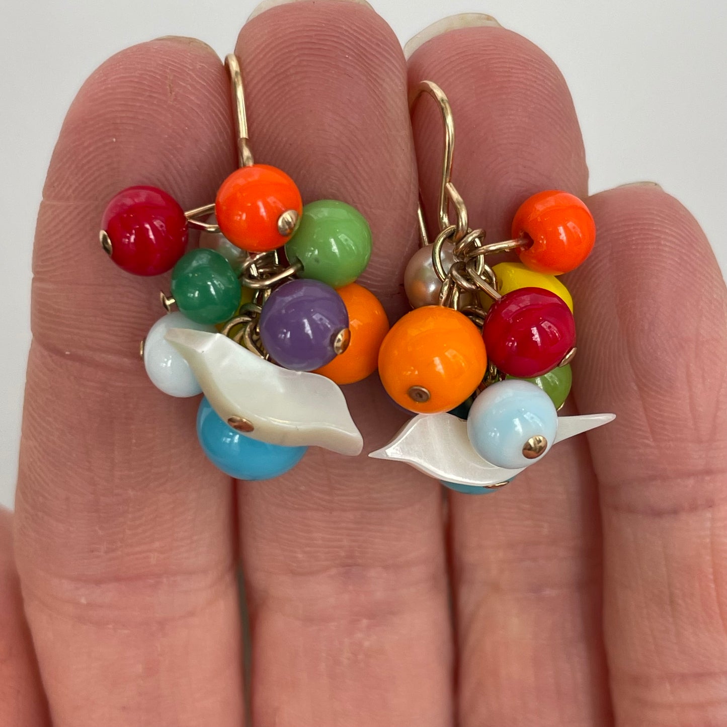 Multicolor Satellite Cluster Earrings