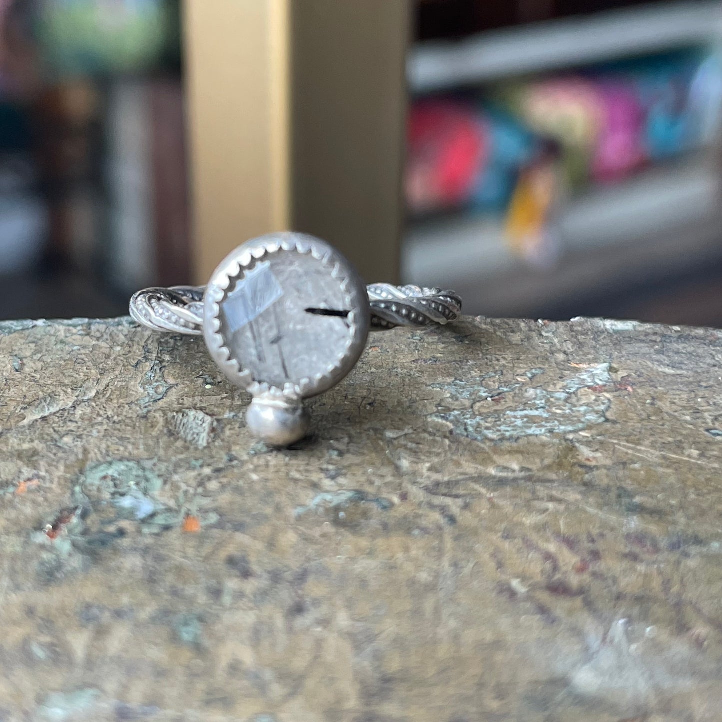 Tourmalinated Quartz Ring