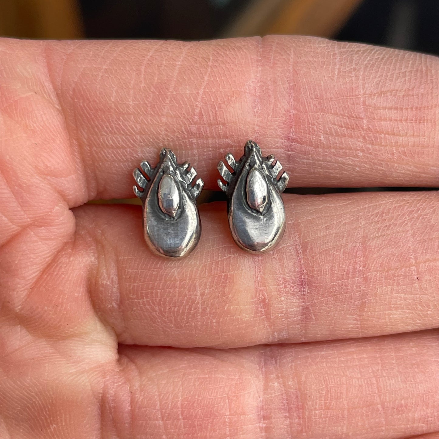 Sterling Parasitic Tick Stud Earrings