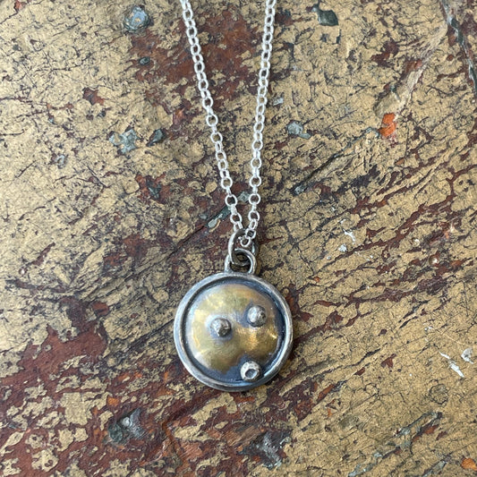 Sterling and Brass Necklace