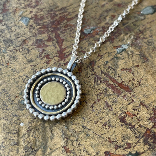 Sterling and Brass Power Pendant