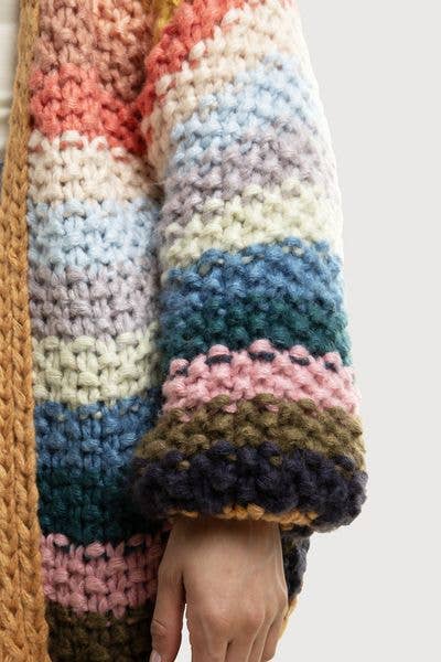 Rainbow Knitted Cardigan