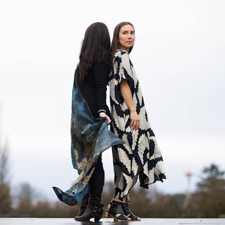 Block print long dress- Sunset