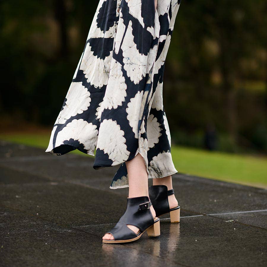 Block print long dress- Sunset