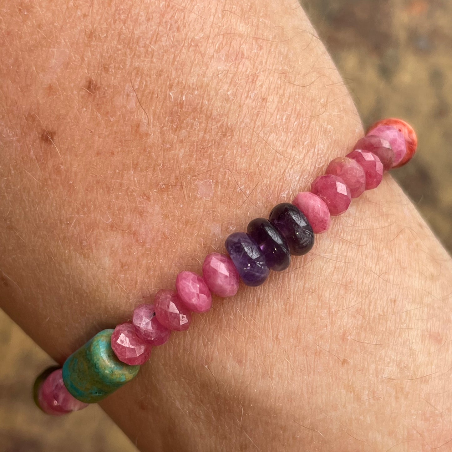 Thulite Beaded Bracelet