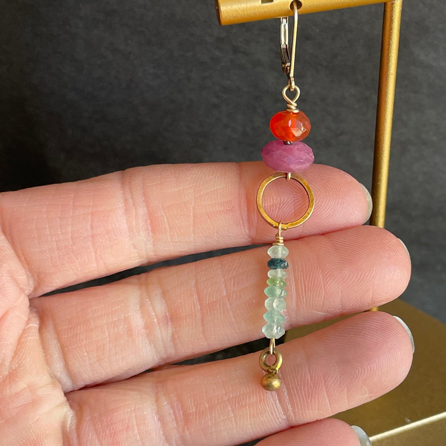 Roman Glass Dangle Earrings