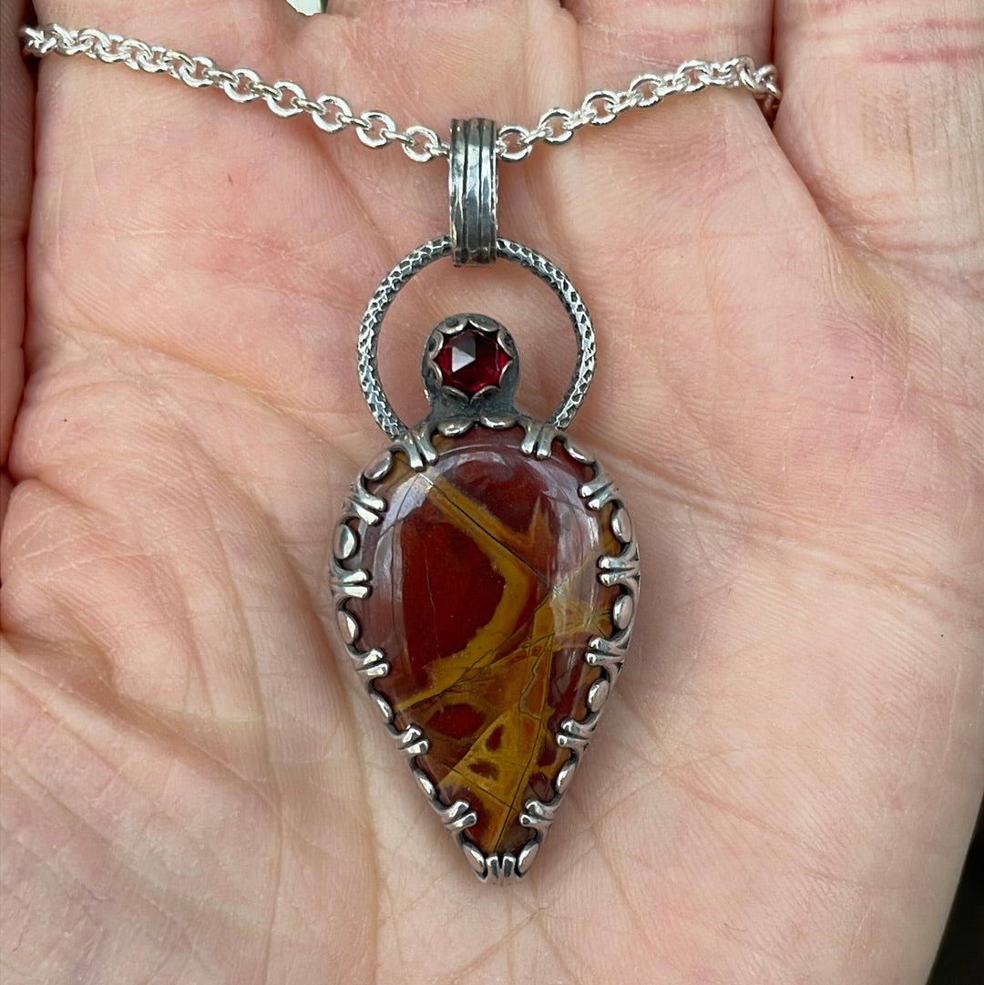 Jasper and Garnet Pendant