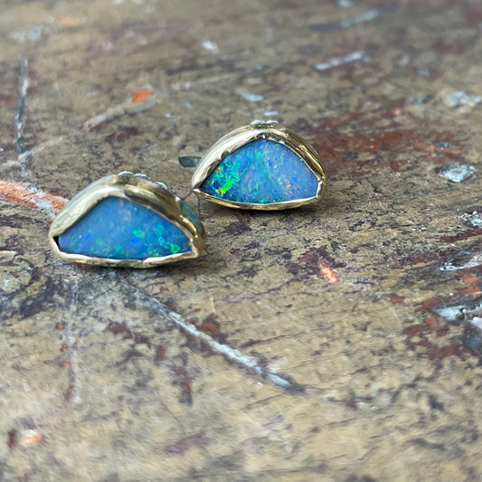 Boulder Opal “sleep-in” Stud Earrings