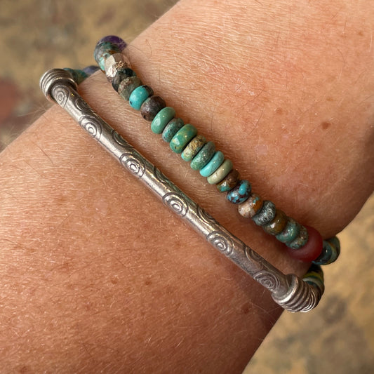 Double Wrap Turquoise Bracelet