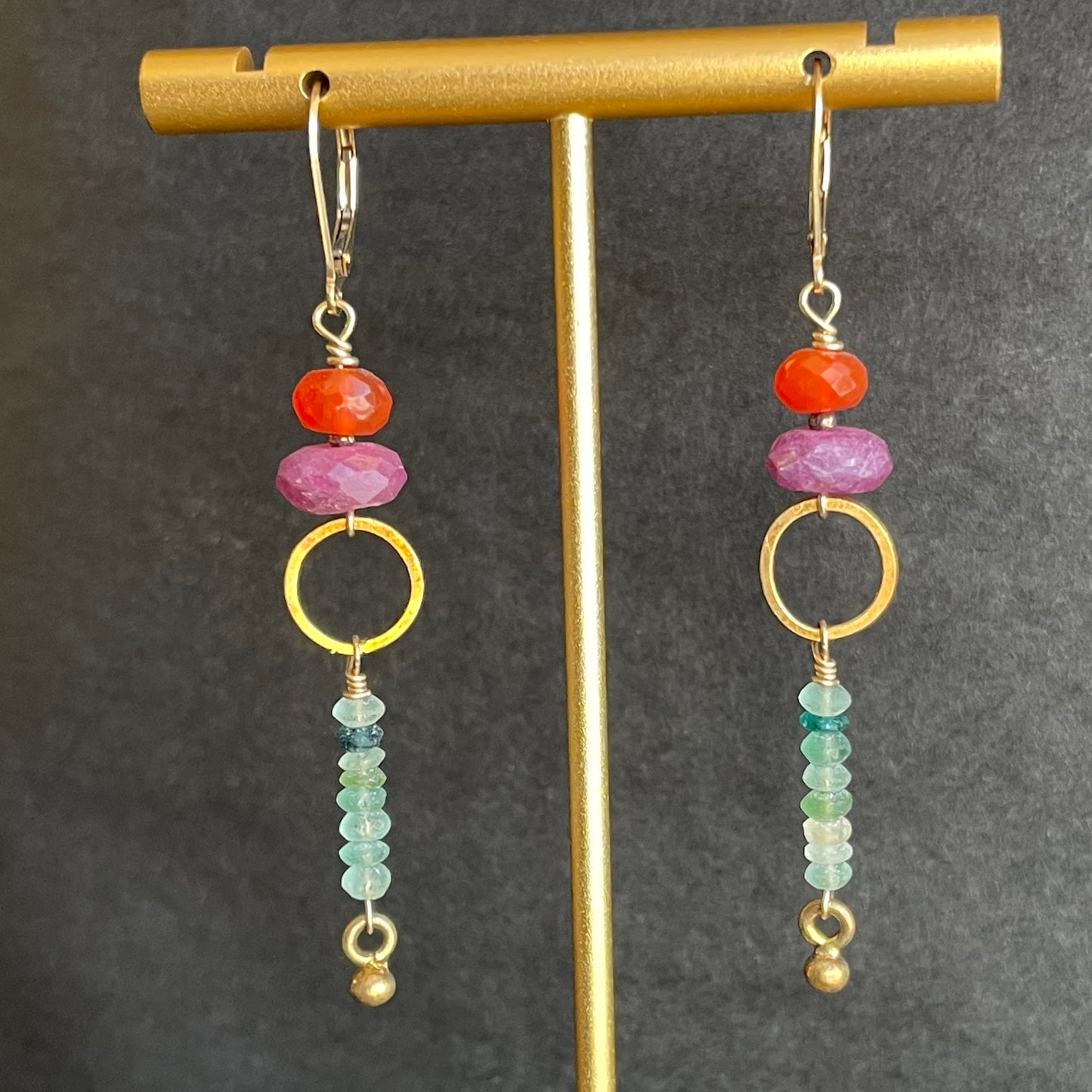 Roman Glass Dangle Earrings