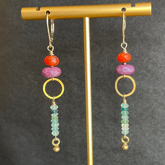 Roman Glass Dangle Earrings