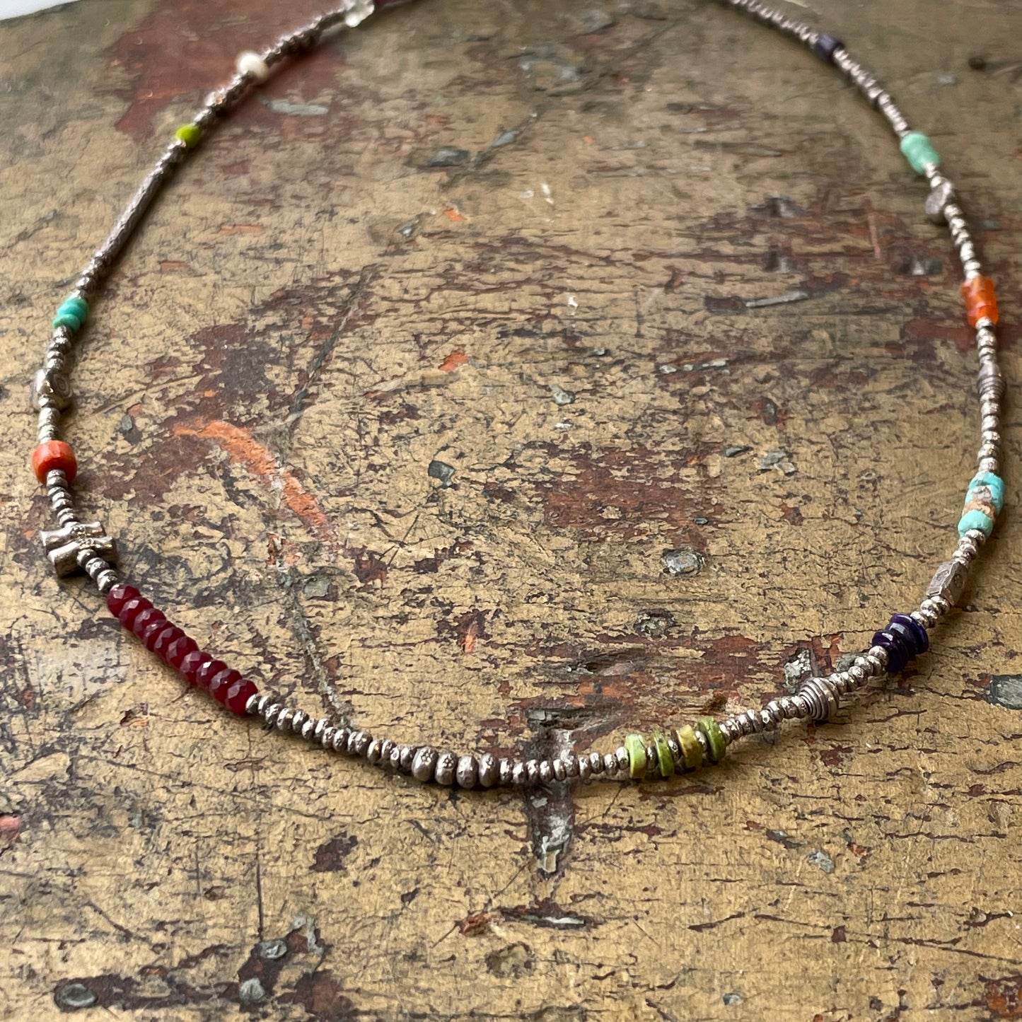 Thai Silver Beaded Necklace