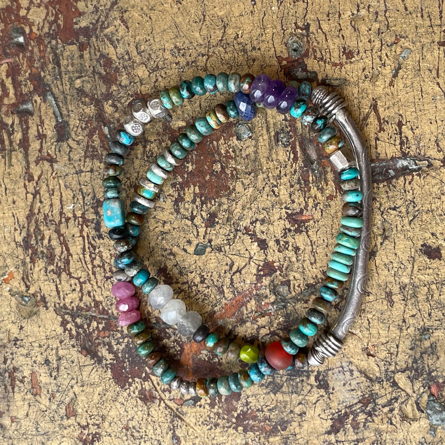 Double Wrap Turquoise Bracelet