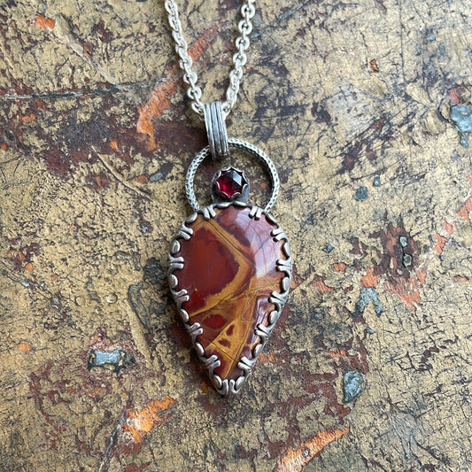 Jasper and Garnet Pendant