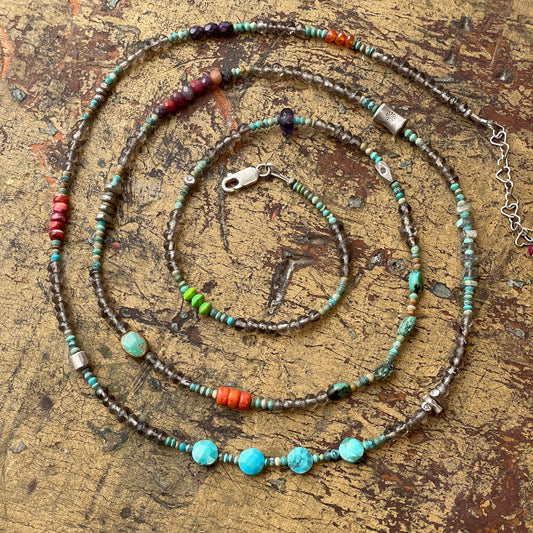 Semiprecious Stones multi-function strand