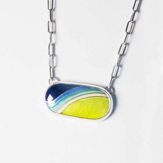 Neon Wavelet Pendant