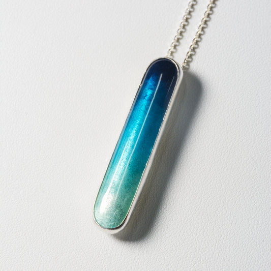 Gradient Meditations Pendant in Water Blue