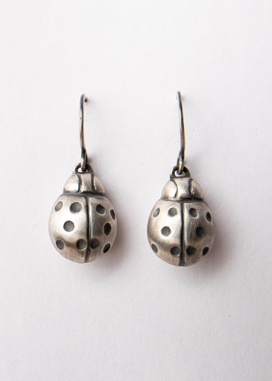 Sterling Ladybird Earrings