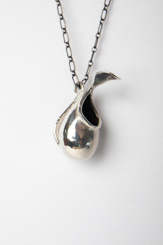 Sterling Silver Squat Pitcher Plant Pendant