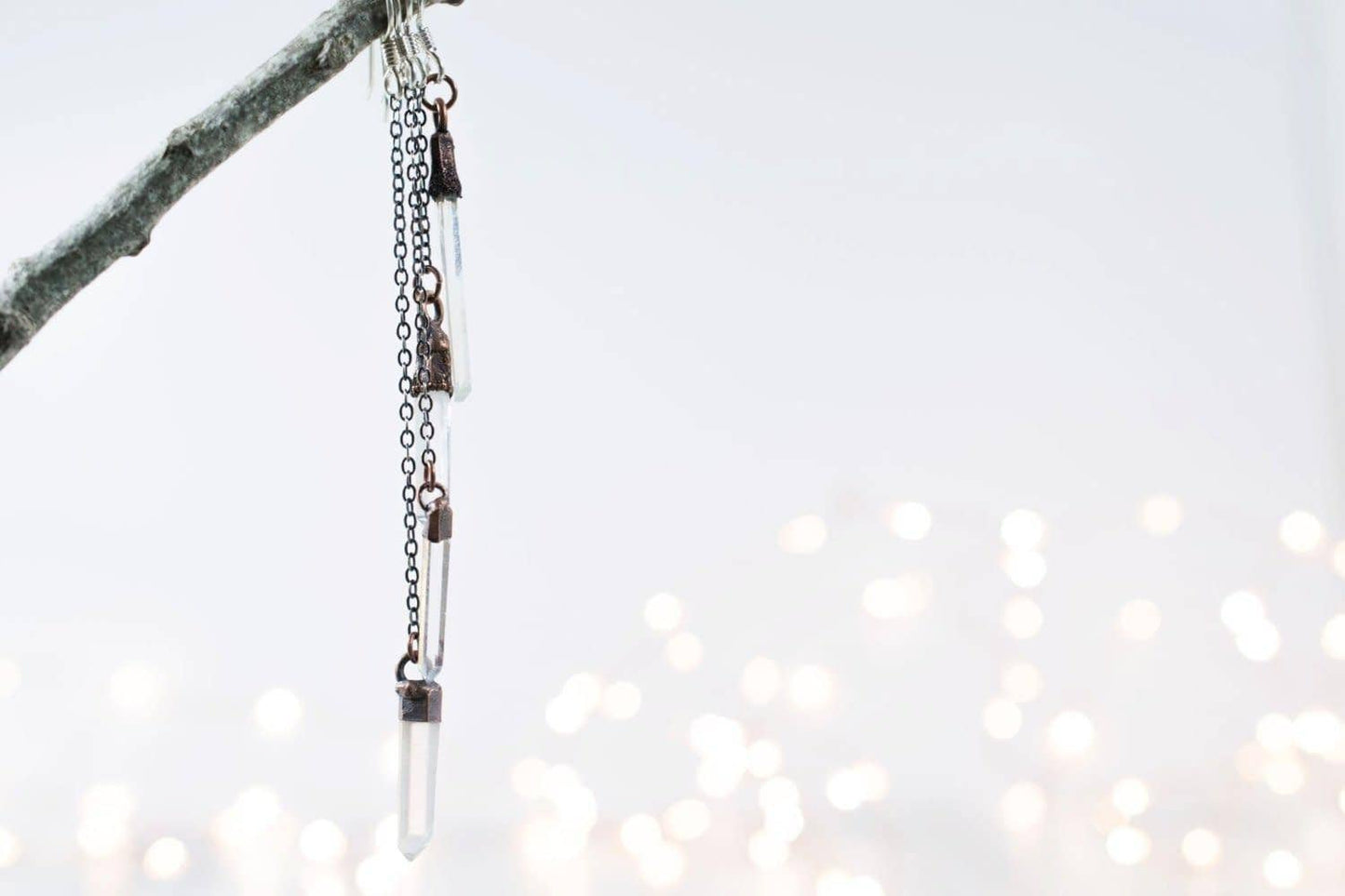 Quartz Dangle Earrings