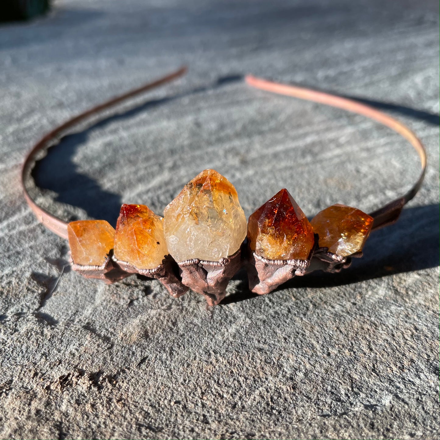 Raw Citrine Tiara