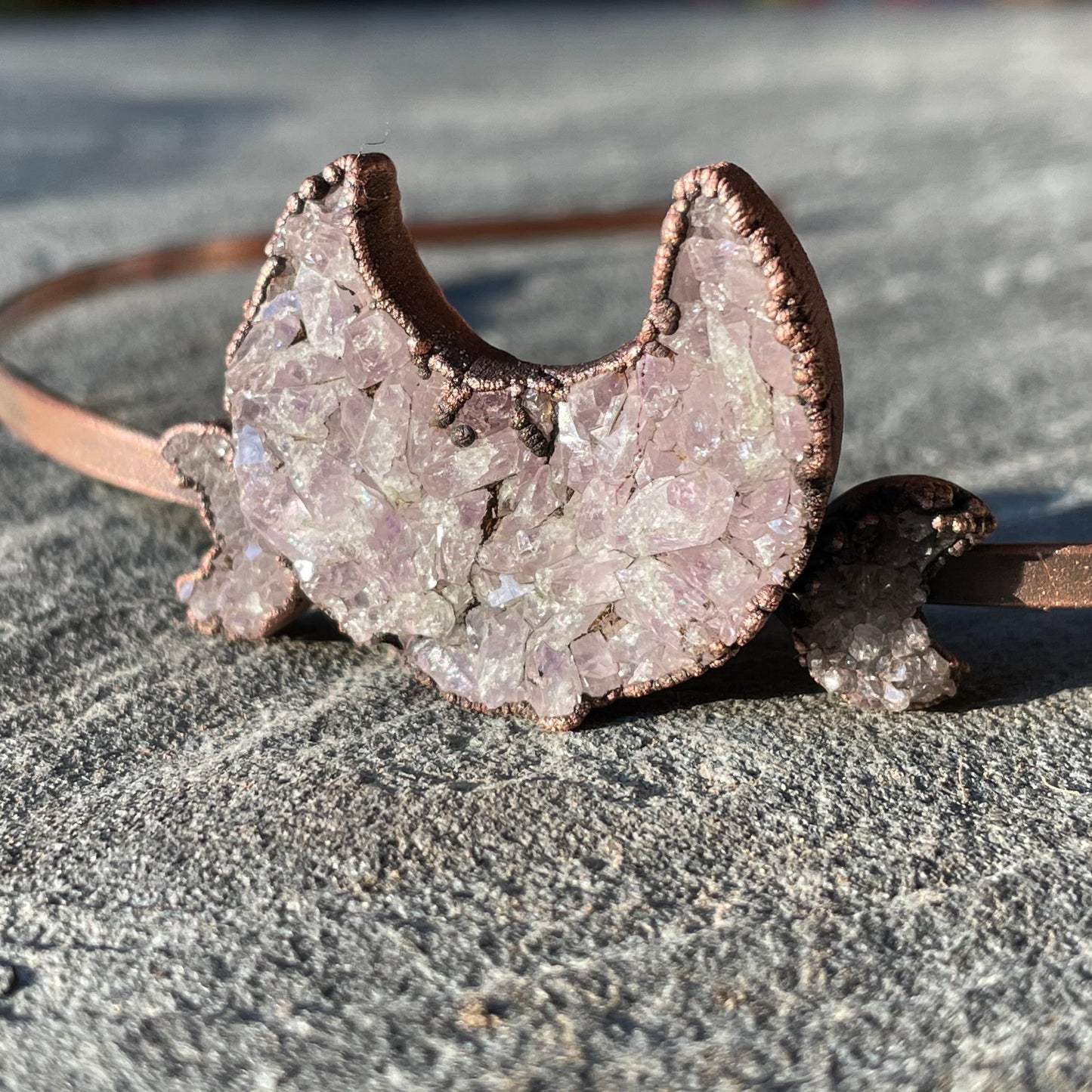 Drusy Moon Tiara