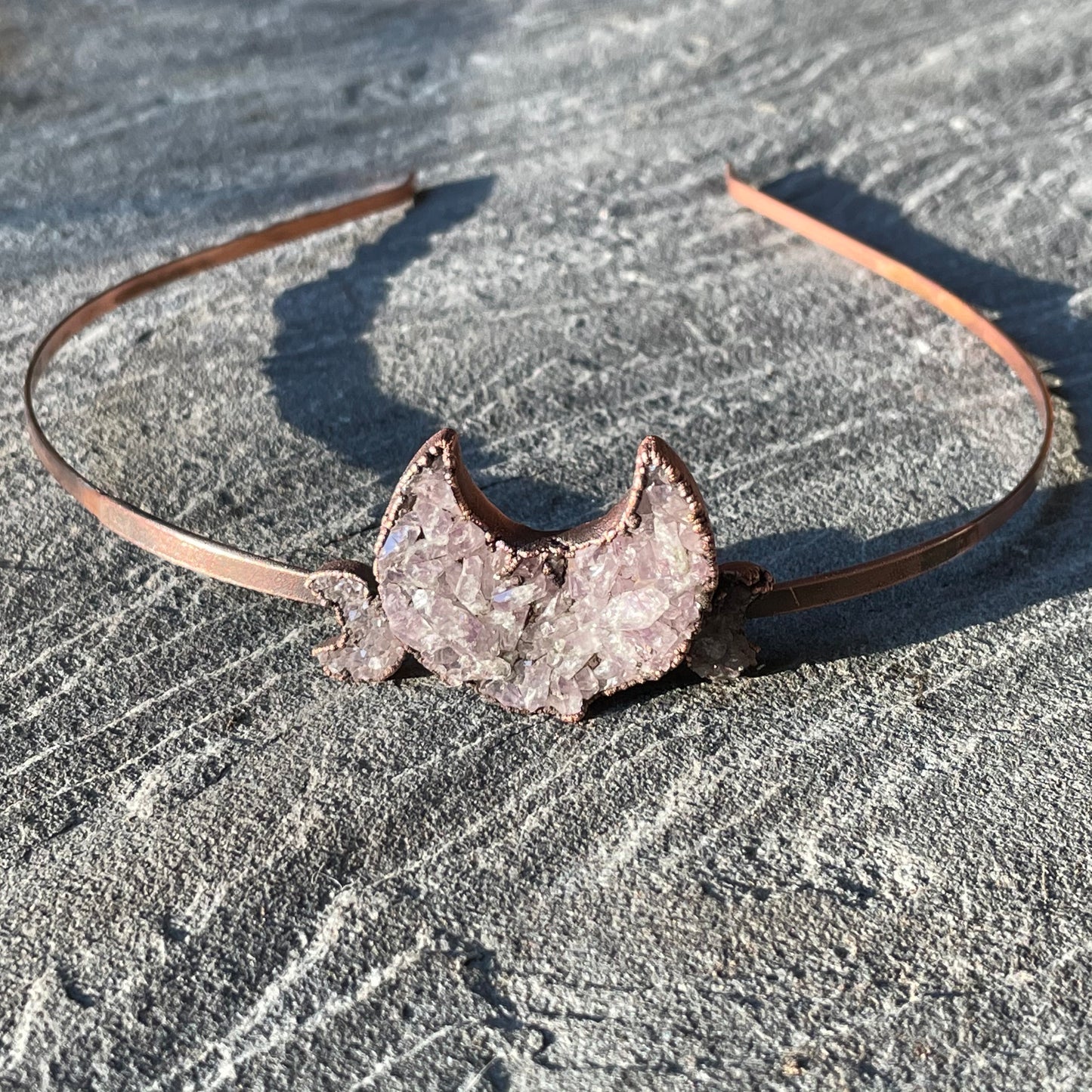 Drusy Moon Tiara