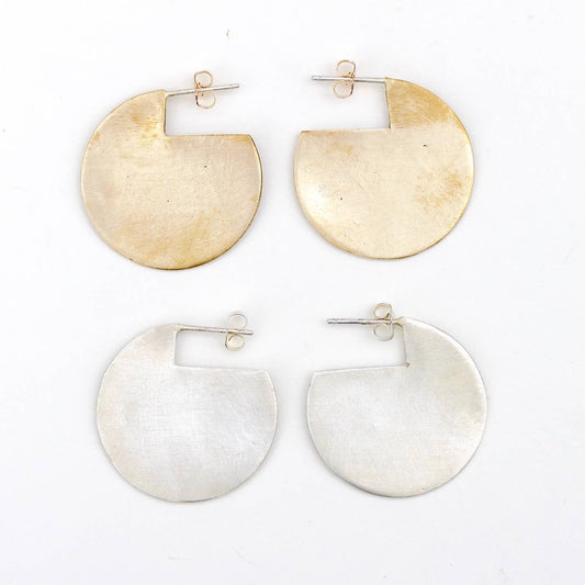 Disc Earrings- Bronze