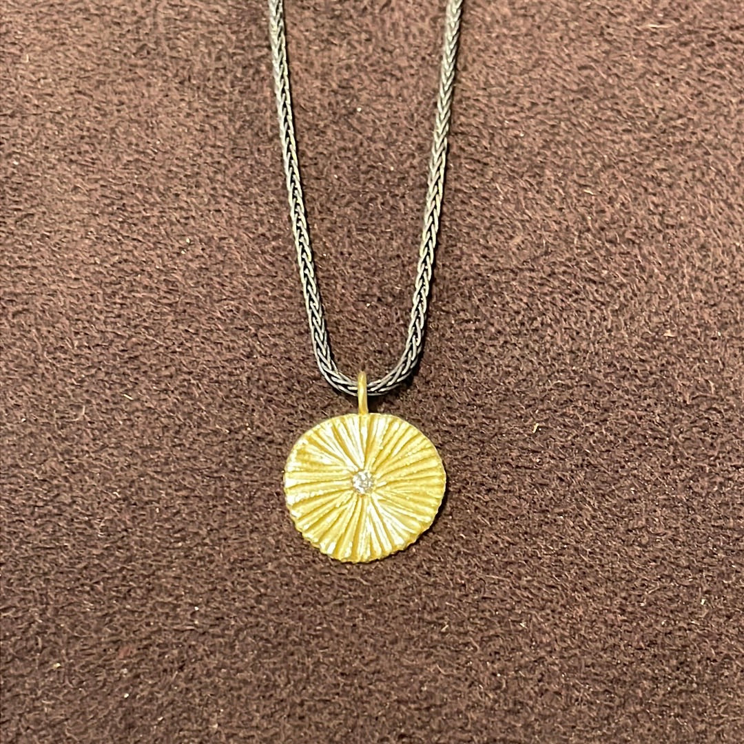 Circle Dig Diamond Pendant