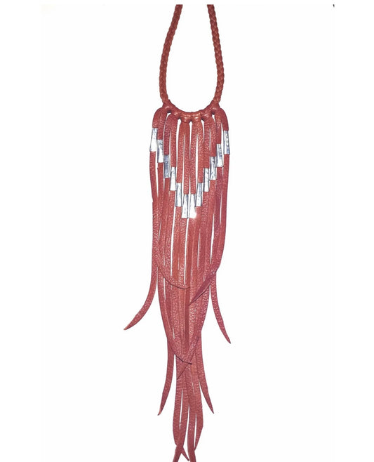 Leather Fringe Necklace