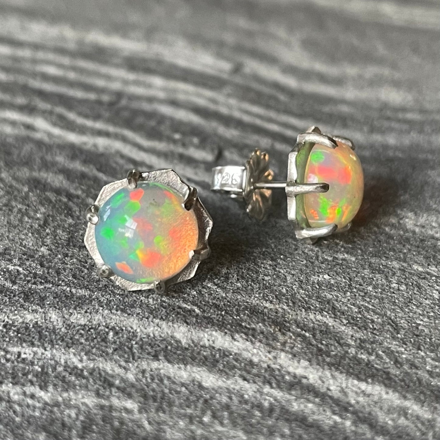 Opal Hexy Studs