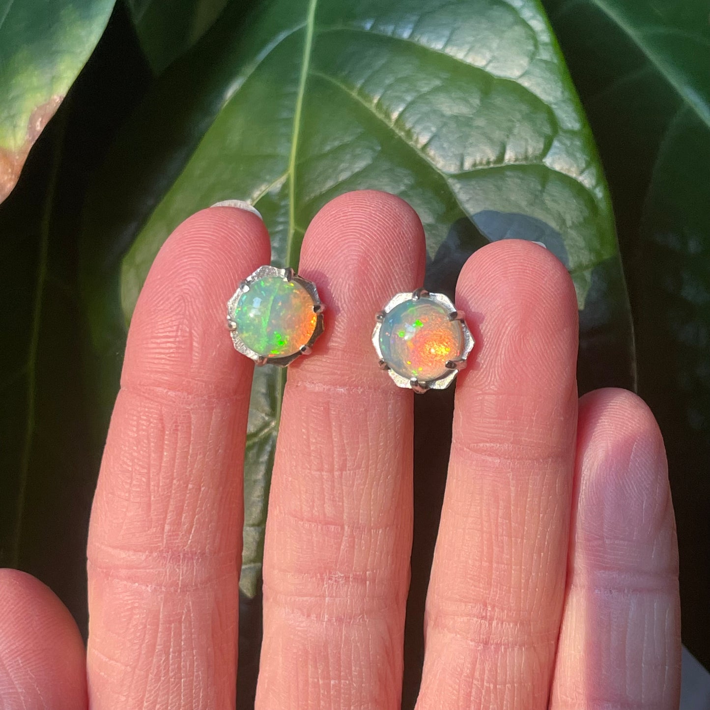 Opal Hexy Studs